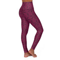 Asanoha Sacred Geometry Graphi / High Waisted Yoga Leggings / Pink