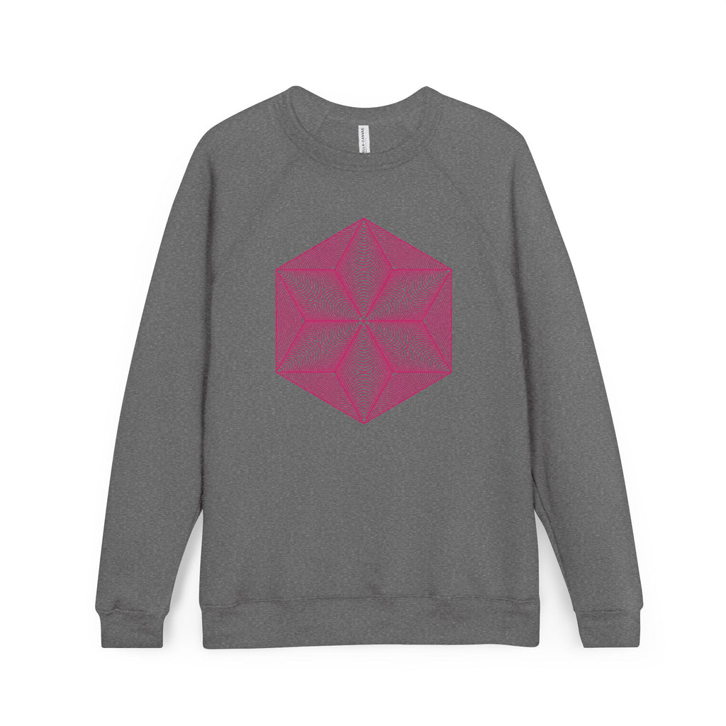 Asanoha Geometric Graphic Cozy Unisex Fleece Pullover for Relaxation