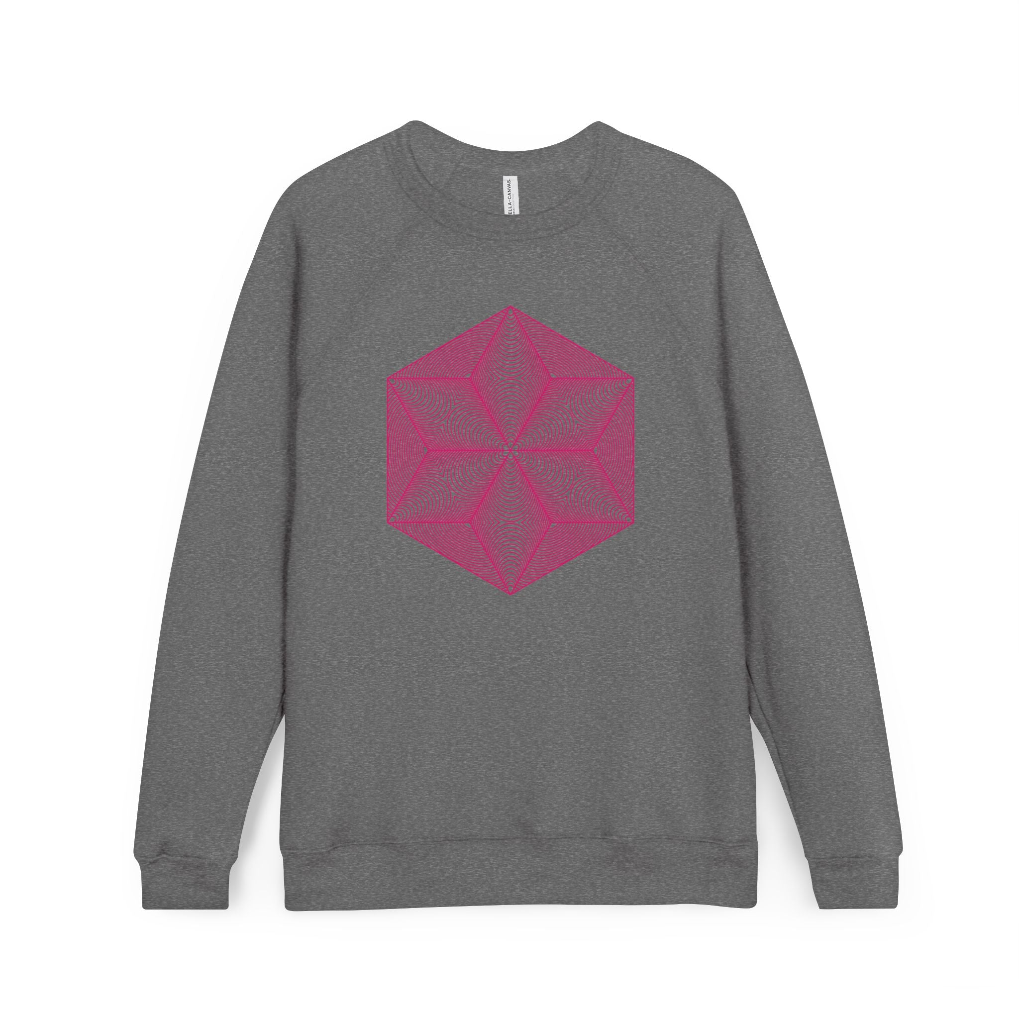 Asanoha Geometric Graphic Cozy Unisex Fleece Pullover for Relaxation