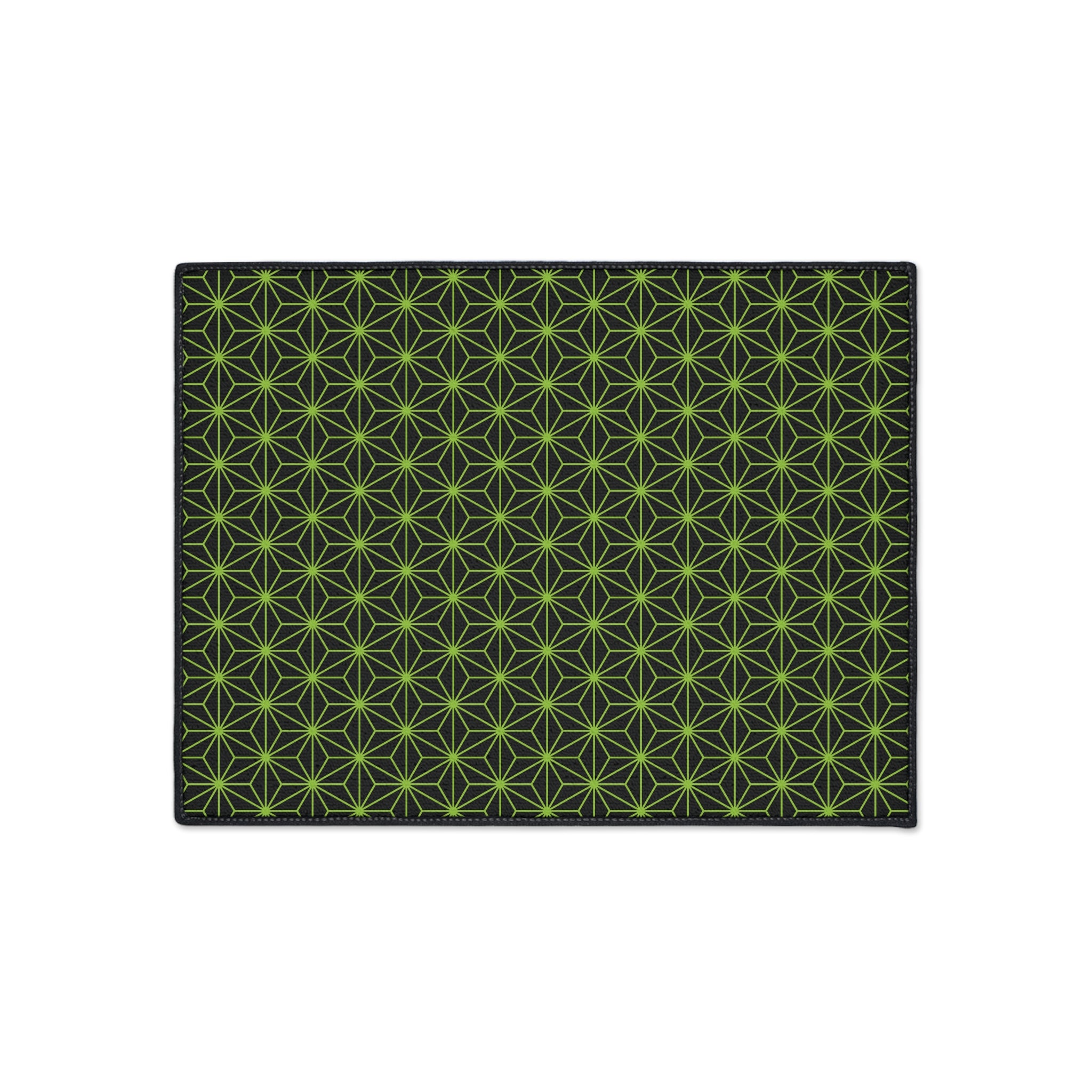 Asanoha Pattern Green Star Heavy-Duty Floor Mat