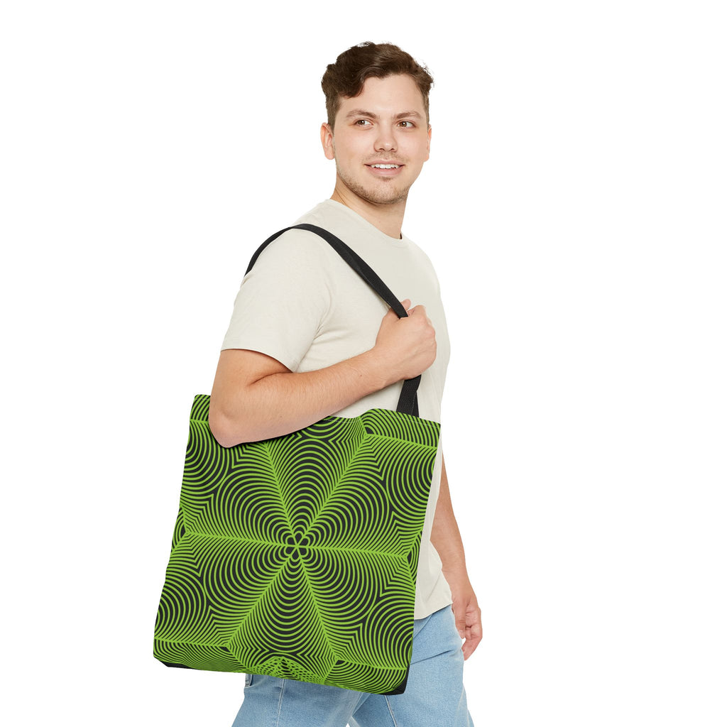 Asanoha Graphic Tote Bag /  Green
