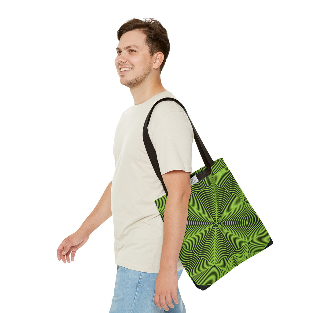 Asanoha Graphic Tote Bag /  Green