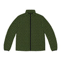 Men's Asanoha Pattern Green Puffer Jacket