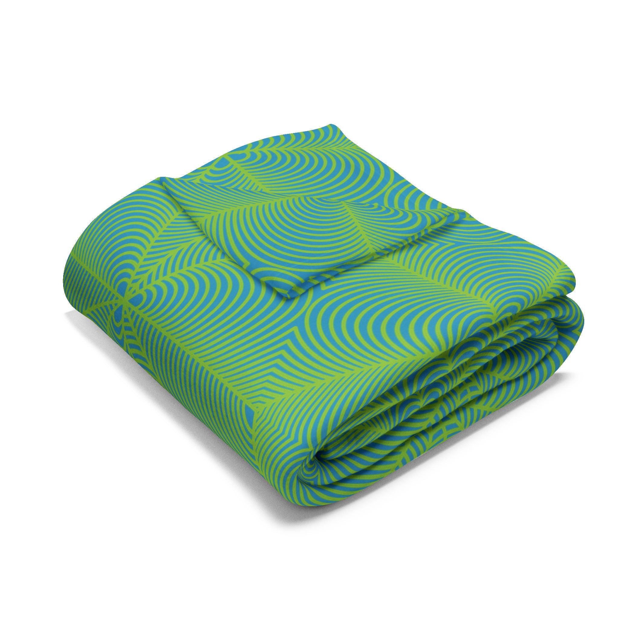 Arctic Fleece Blanket — Asanoha Sacred Geometry Graphi