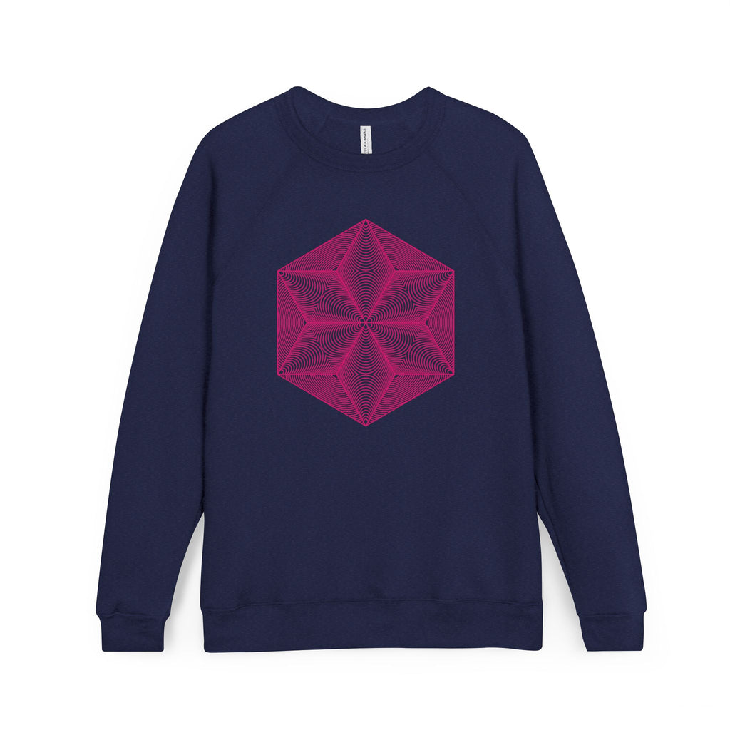 Asanoha Geometric Graphic Cozy Unisex Fleece Pullover for Relaxation