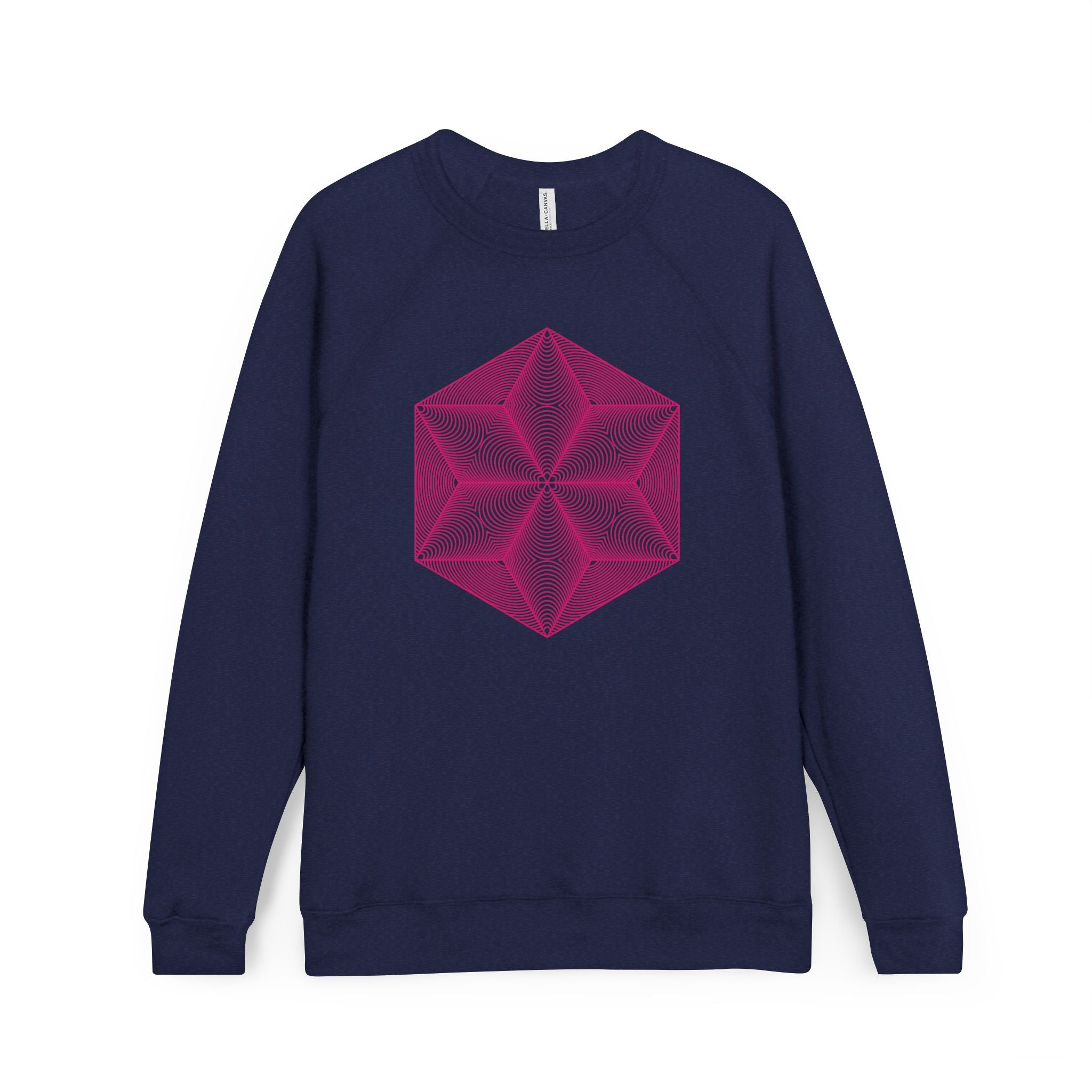 Asanoha Geometric Graphic Cozy Unisex Fleece Pullover for Relaxation
