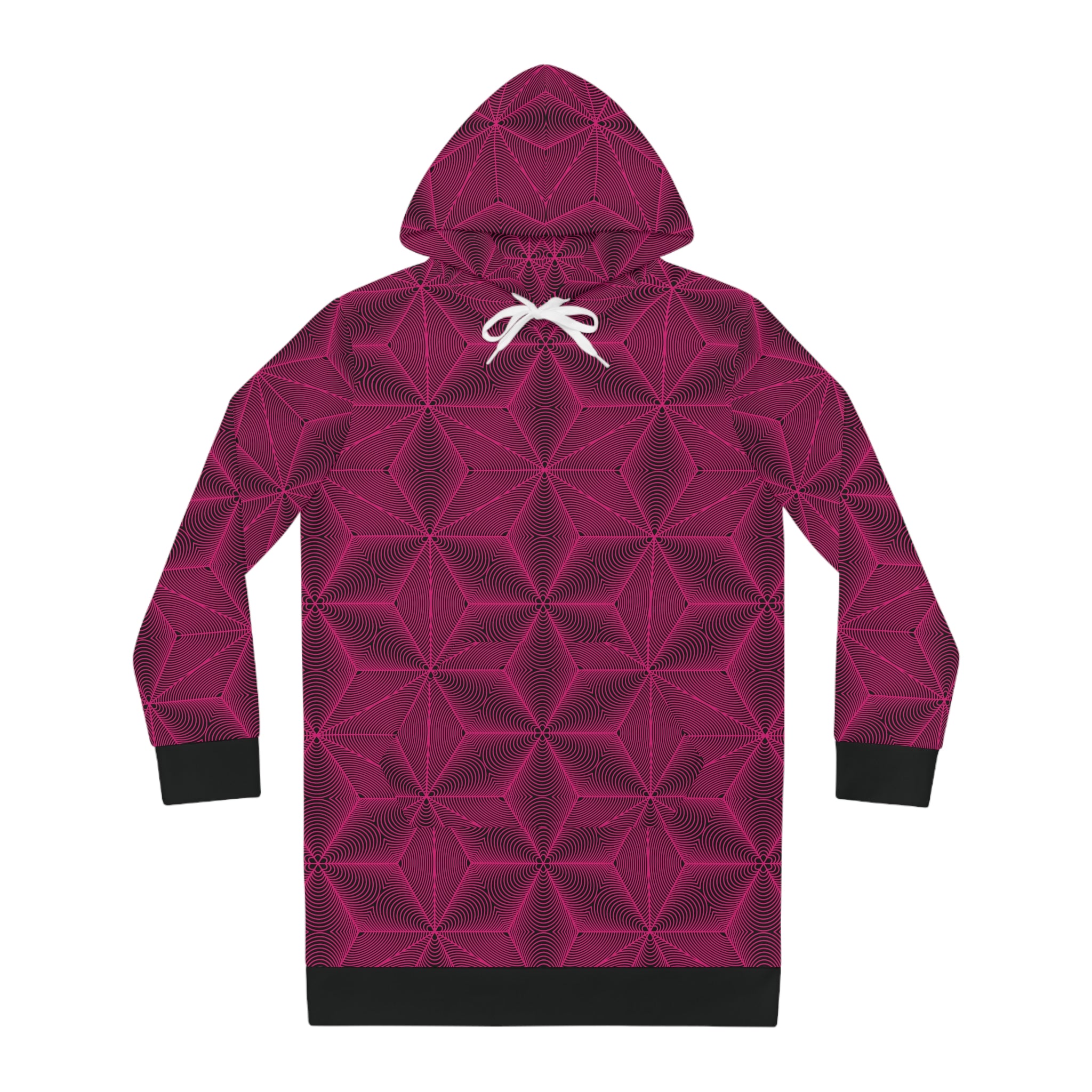 Asanoha Sacred Geometry Graphi Women's Hoodie Dress