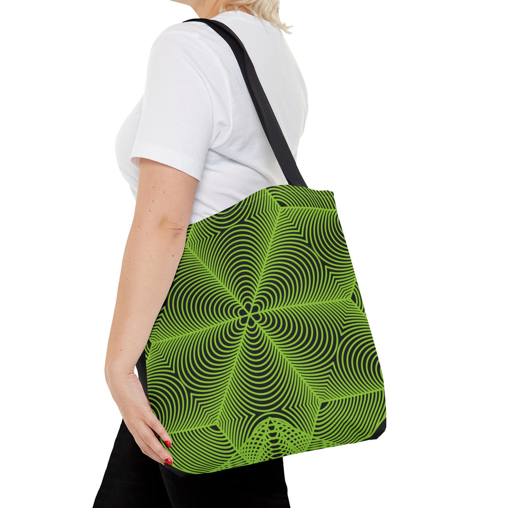 Asanoha Graphic Tote Bag /  Green