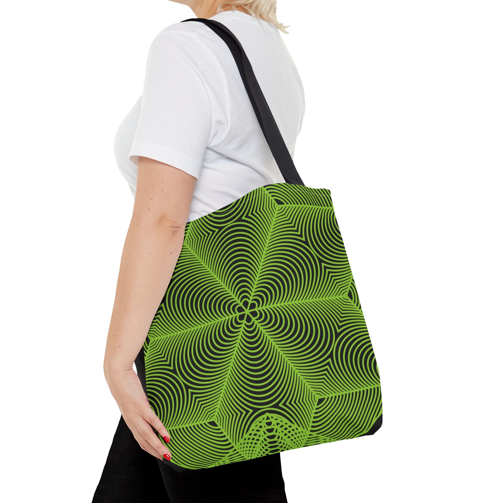 Asanoha Graphic Tote Bag /  Green