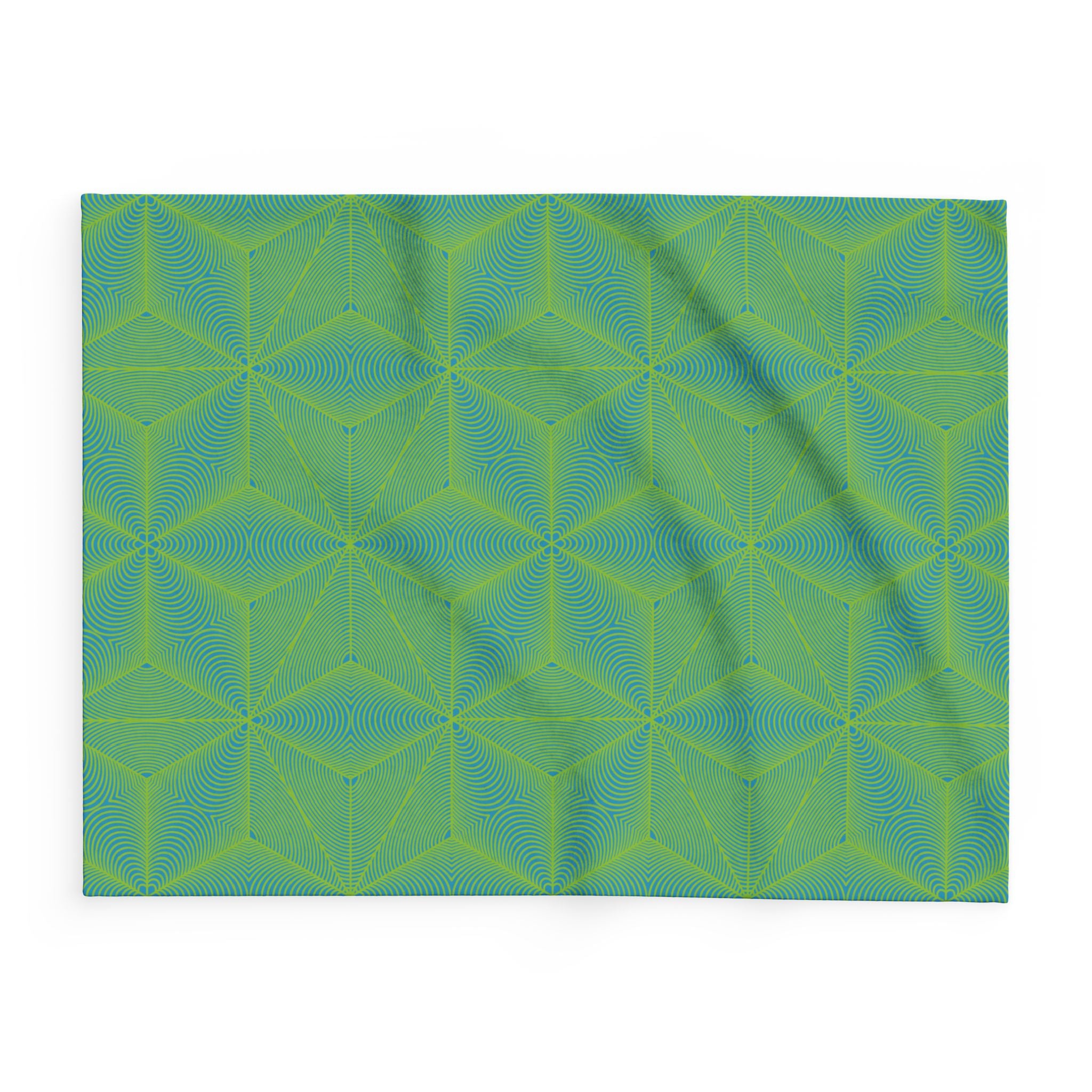 Arctic Fleece Blanket — Asanoha Sacred Geometry Graphi