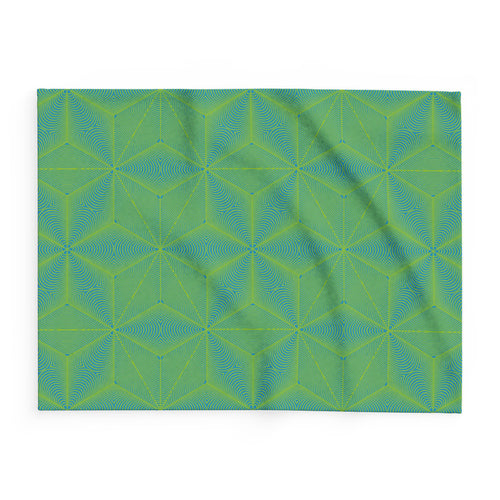 Arctic Fleece Blanket — Asanoha Sacred Geometry Graphi