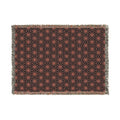 Woven Blanket — Asanoha Pattern Throw Blanket (Reversible Red & Gray Pattern)
