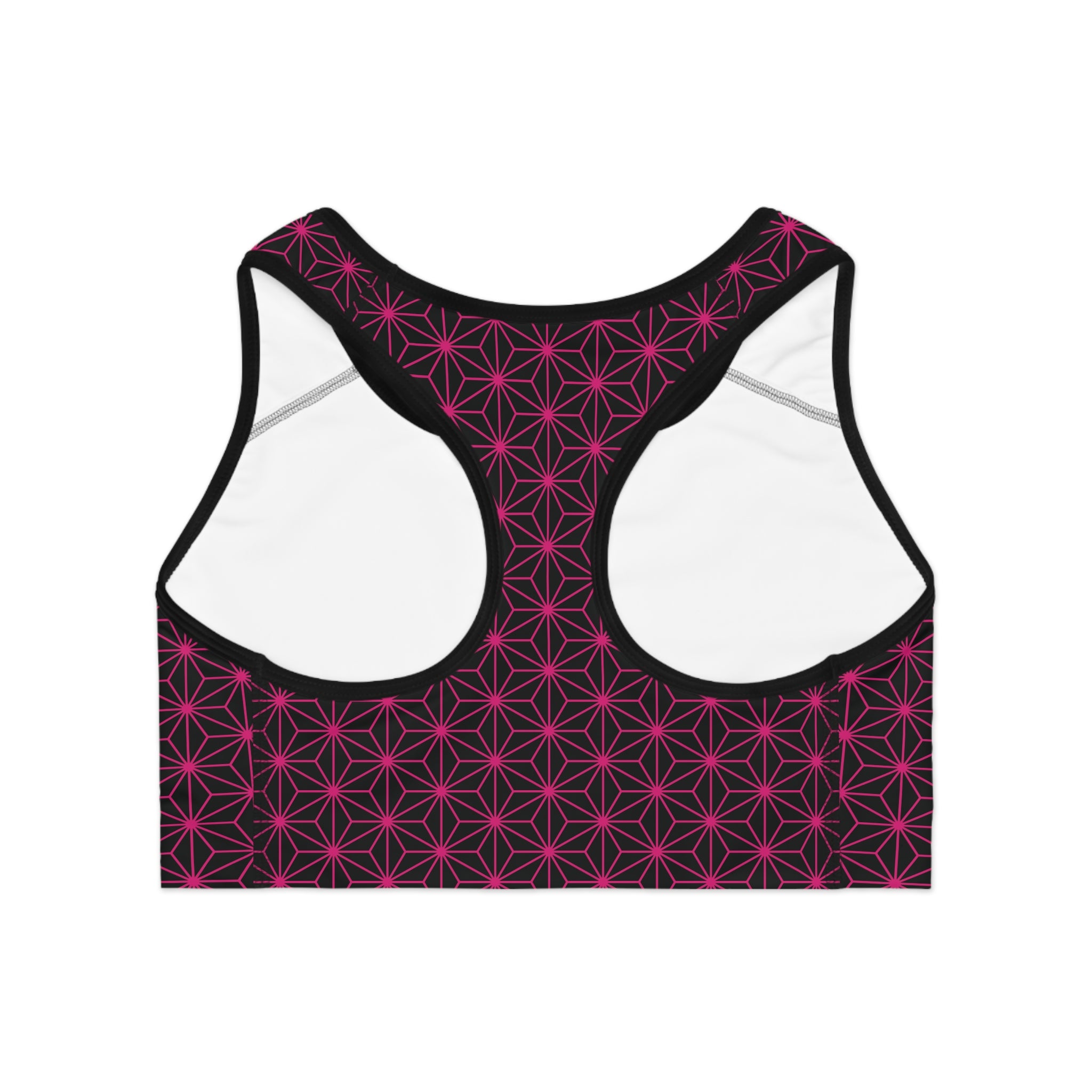 Asanoha Pattern / Stylish Sports Bra for Comfort and Performance / Pink