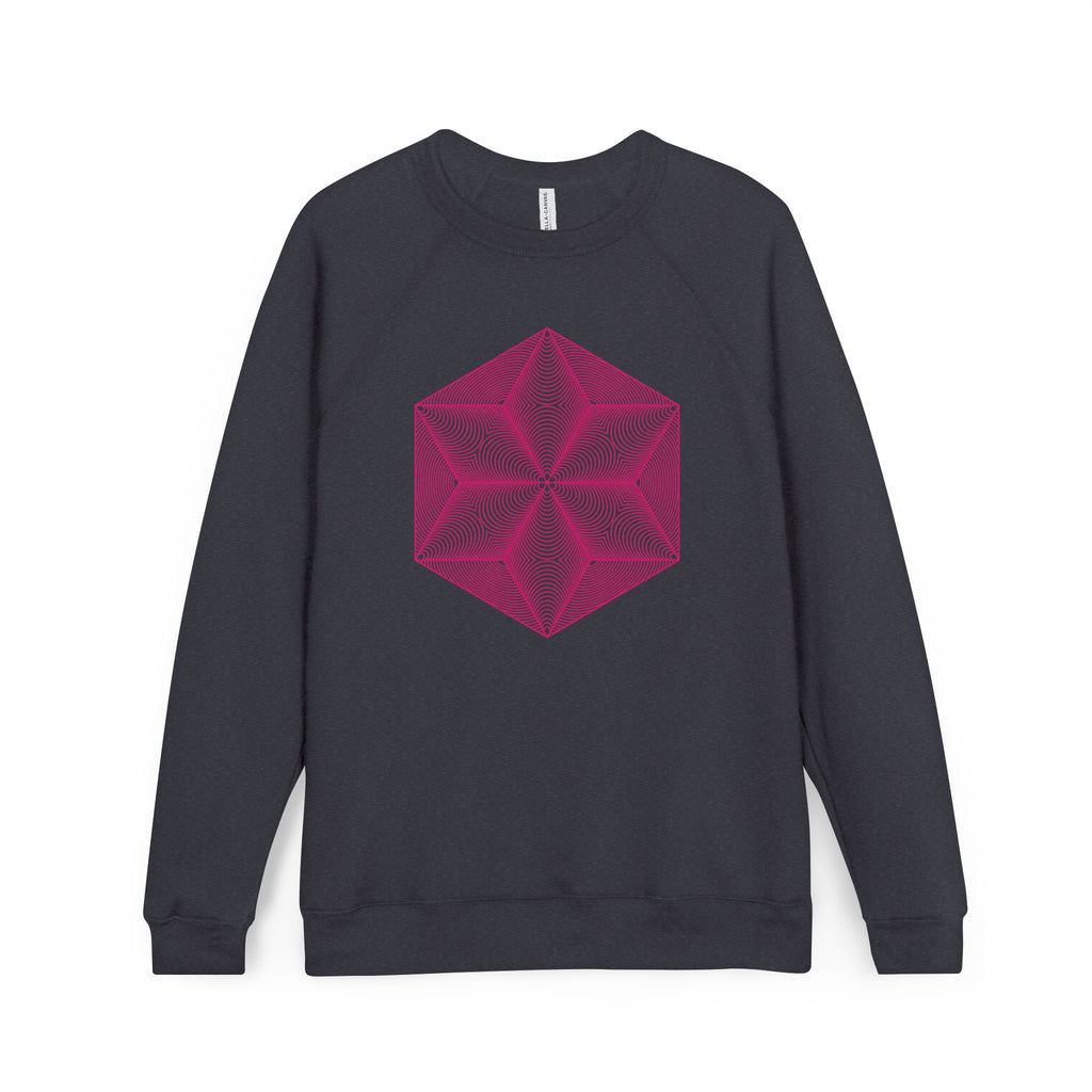 Asanoha Geometric Graphic Cozy Unisex Fleece Pullover for Relaxation