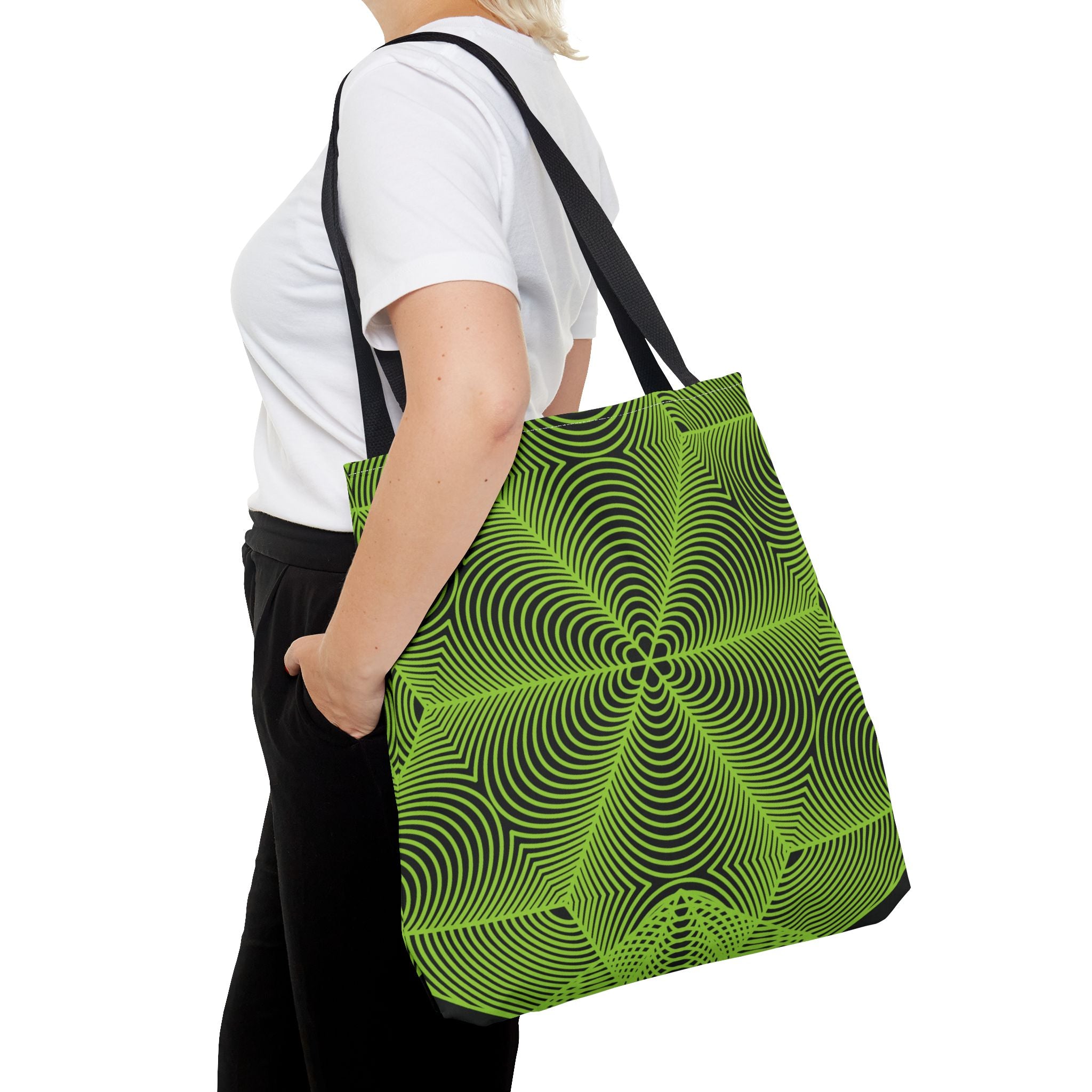 Asanoha Graphic Tote Bag /  Green