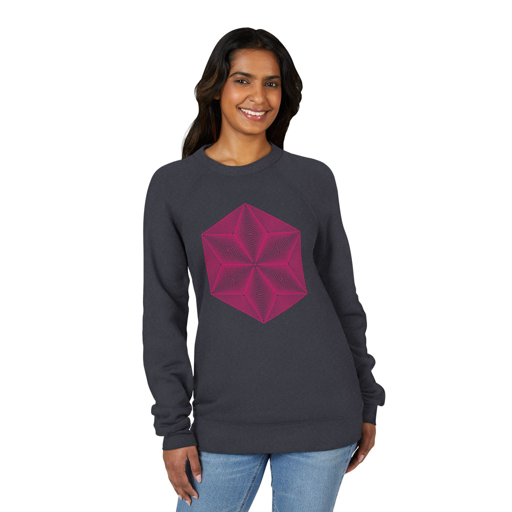 Asanoha Geometric Graphic Cozy Unisex Fleece Pullover for Relaxation