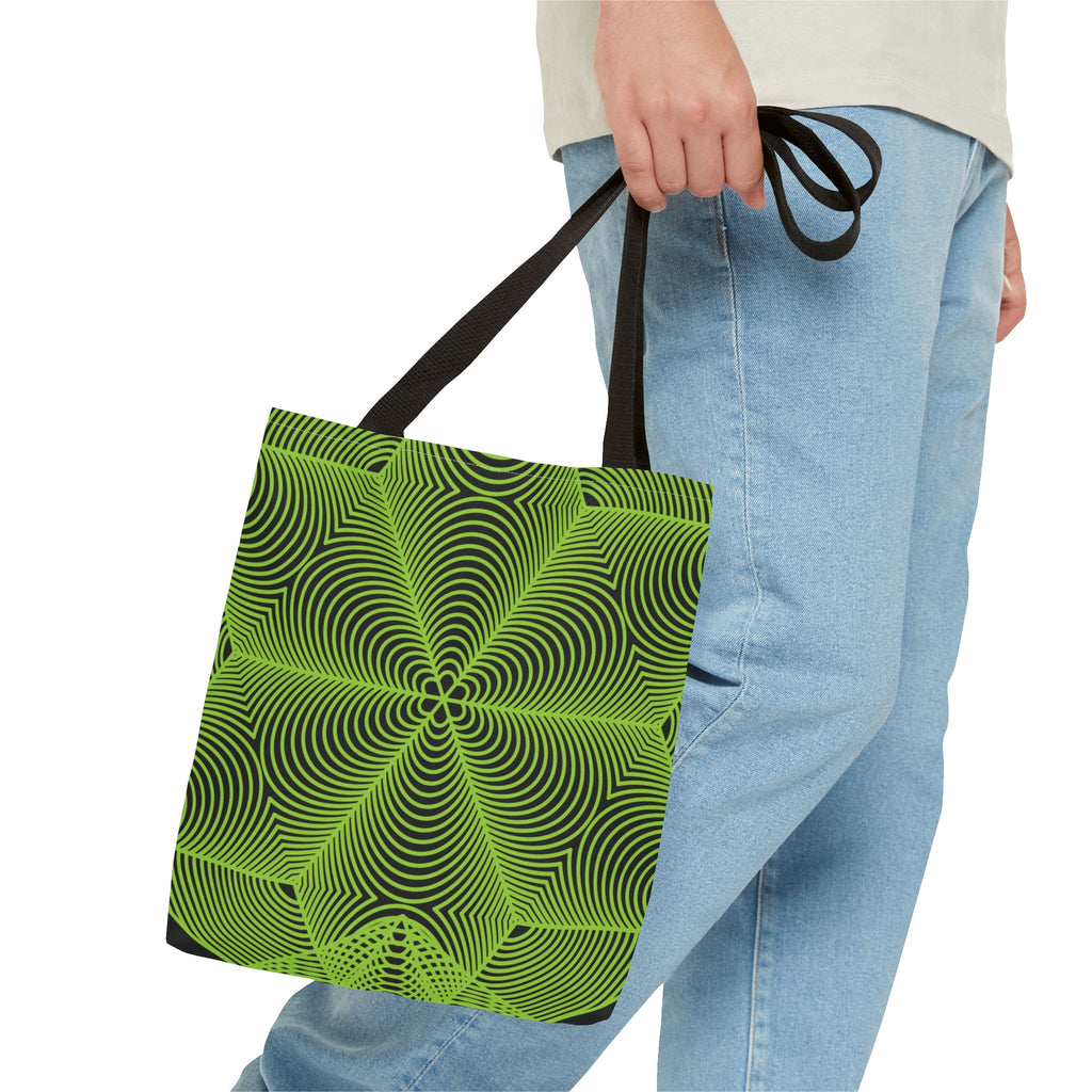 Asanoha Graphic Tote Bag /  Green