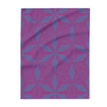 Arctic Fleece Blanket — Asanoha Sacred Geometry Graphi / Pink